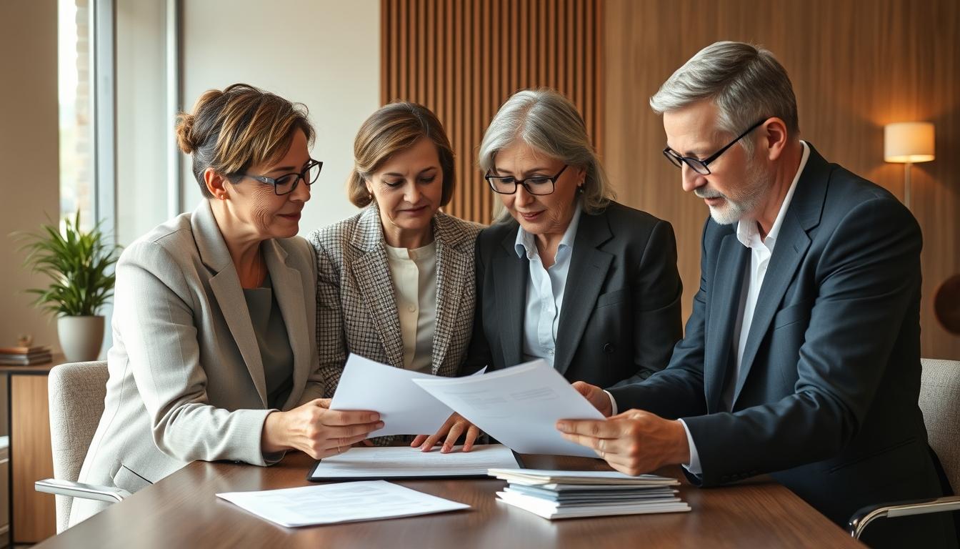 Family elder care planning discussion